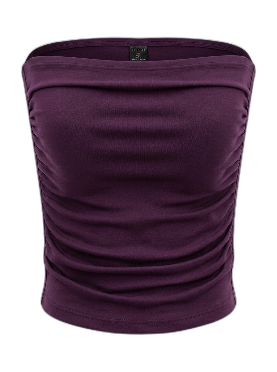 Women's Ruched Strapless Tube Top | CUERPO
