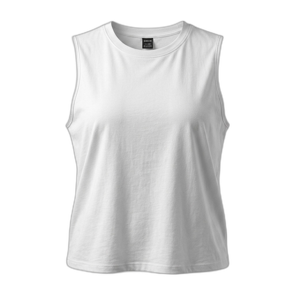 Women's White Sleeveless Tank Top