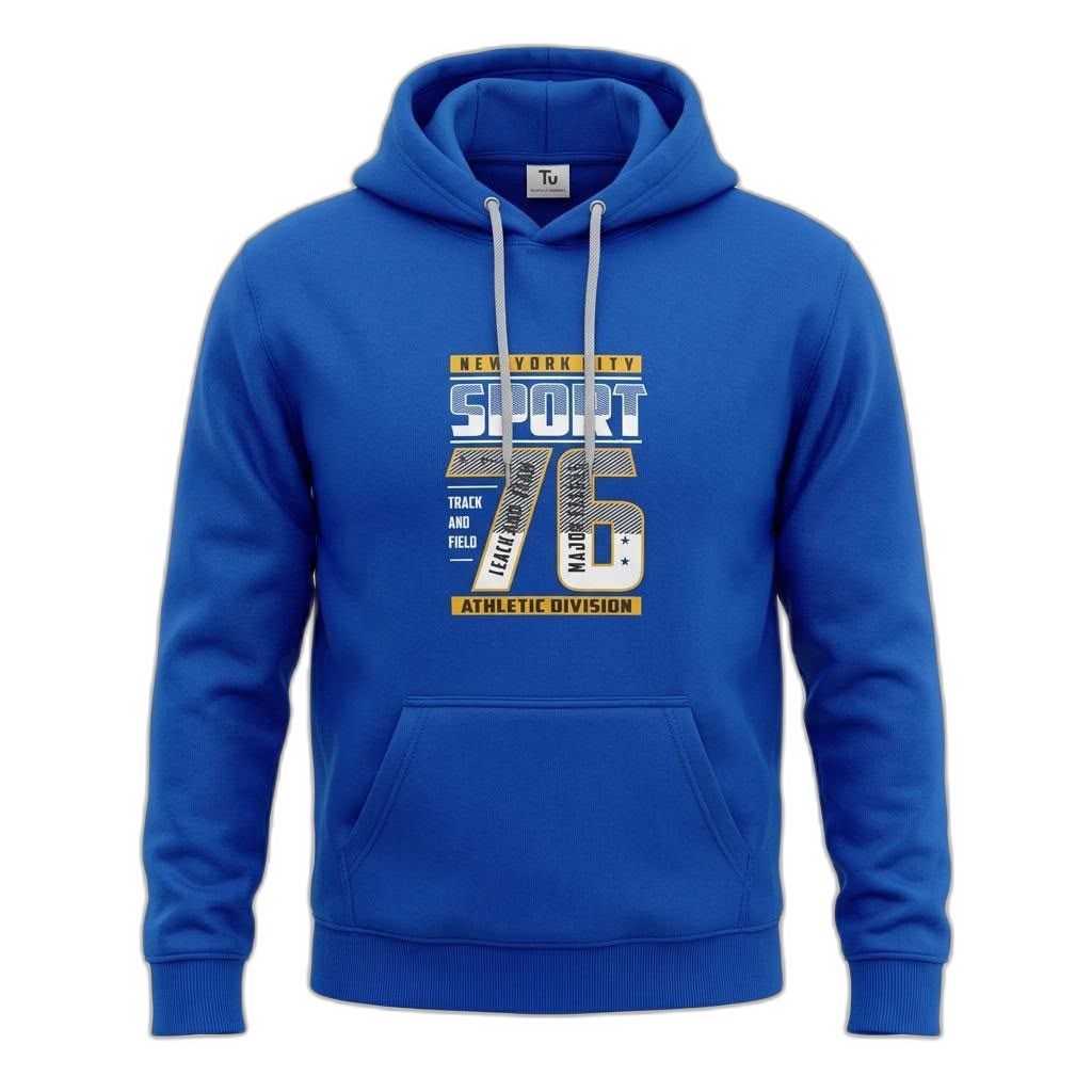 Men's Blue Sport 76 Graphic Hoodie