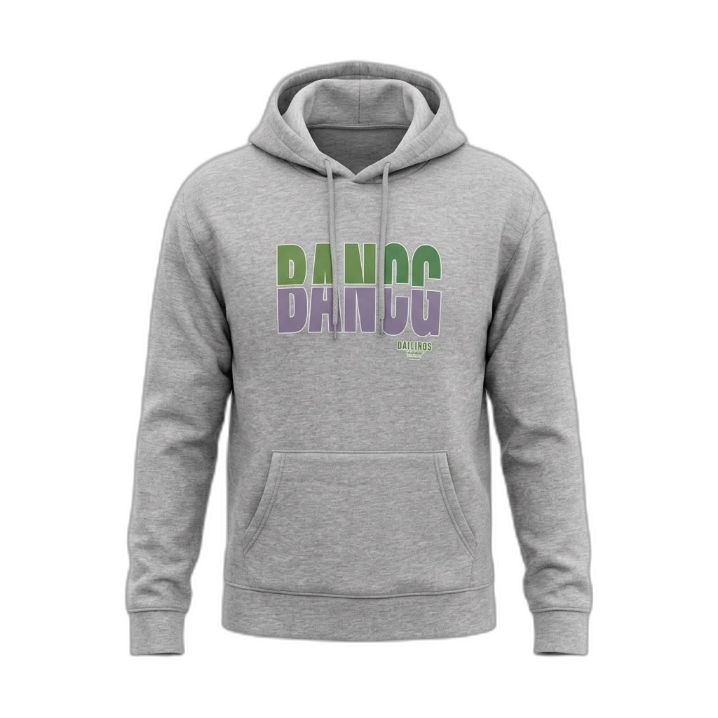 Grey 'DANOO DANGU' Graphic Hoodie