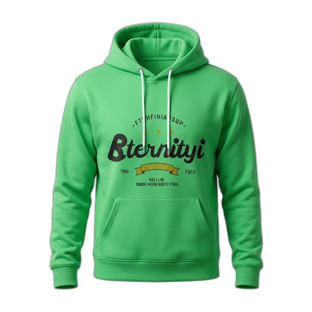 Unisex Green 'Bternityi' Graphic Hoodie