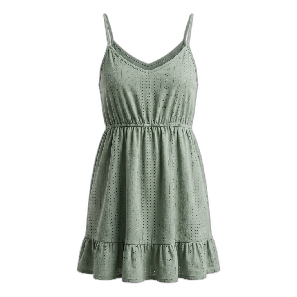 Sage Green Eyelet Cami Dress for Women