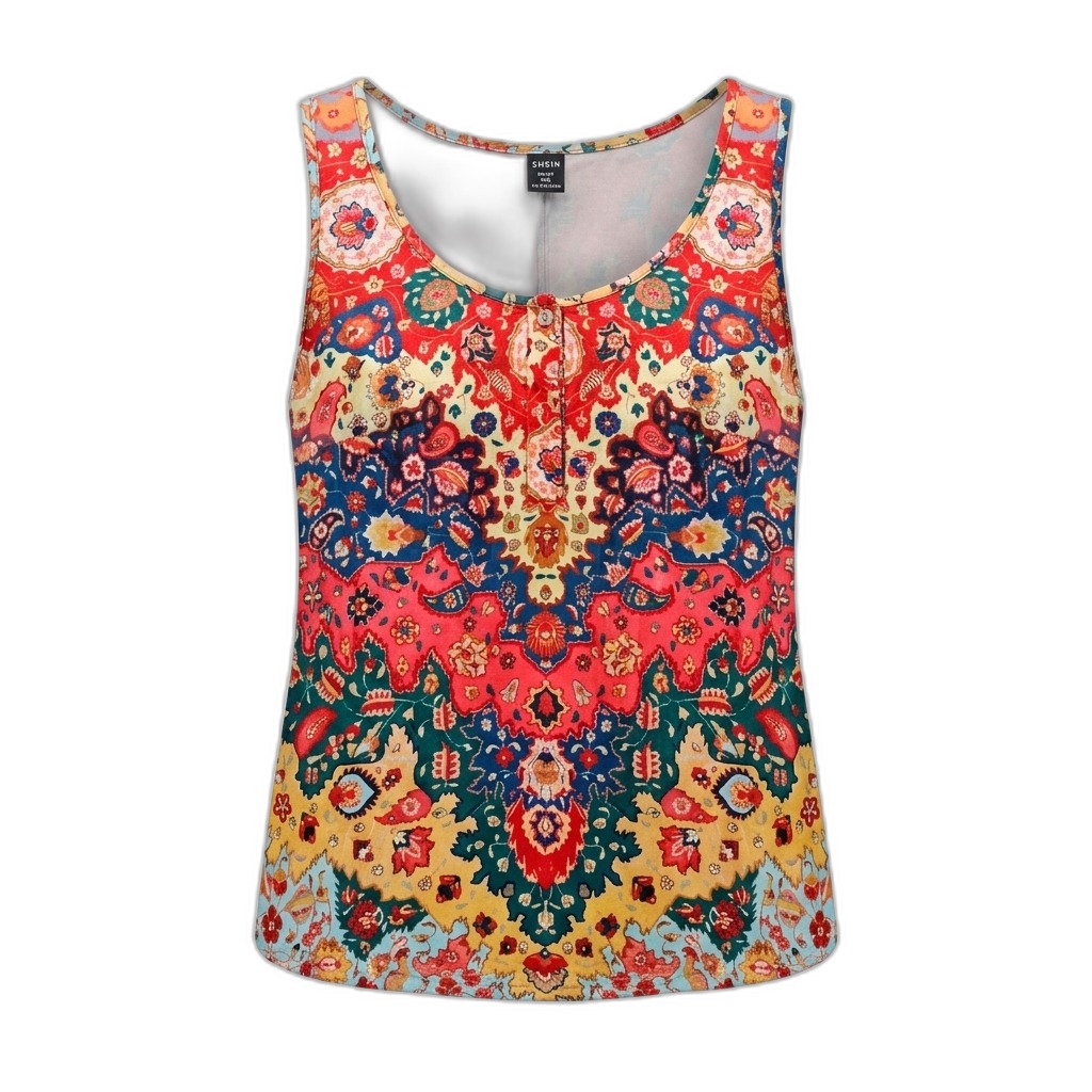 Women's Bohemian Print Sleeveless Tank Top