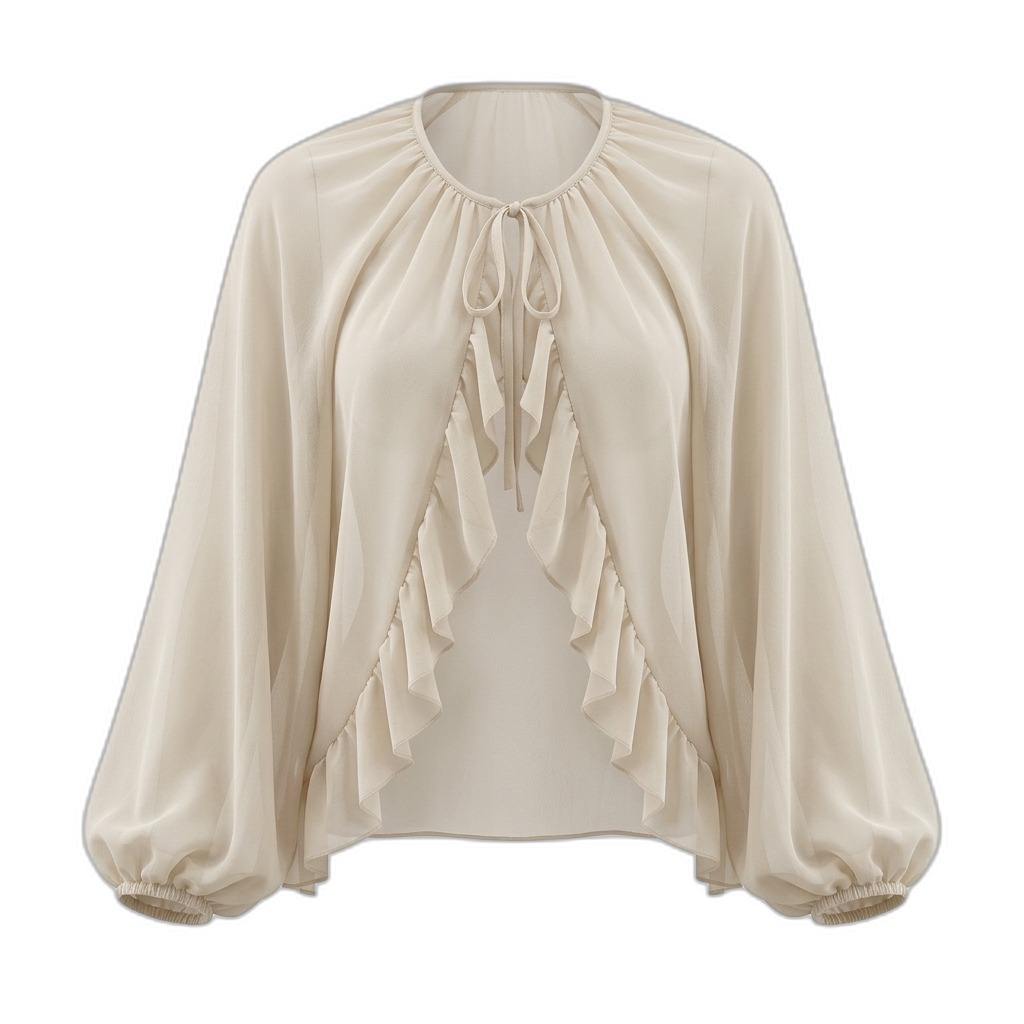 Elegant Ruffled Chiffon Blouse for Women
