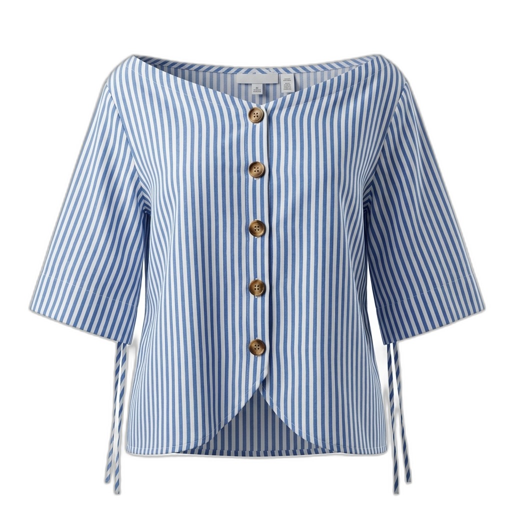 Striped Boat Neck Blouse | Women's Fashion