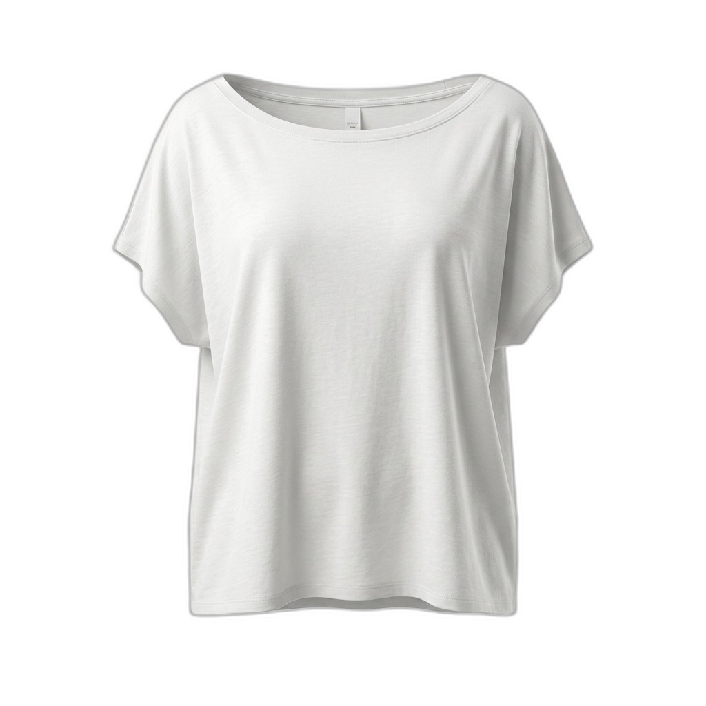 Women's White Dolman Sleeve T-Shirt