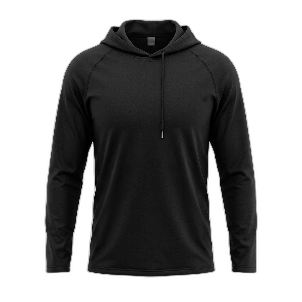 Men's Black Hooded T-Shirt