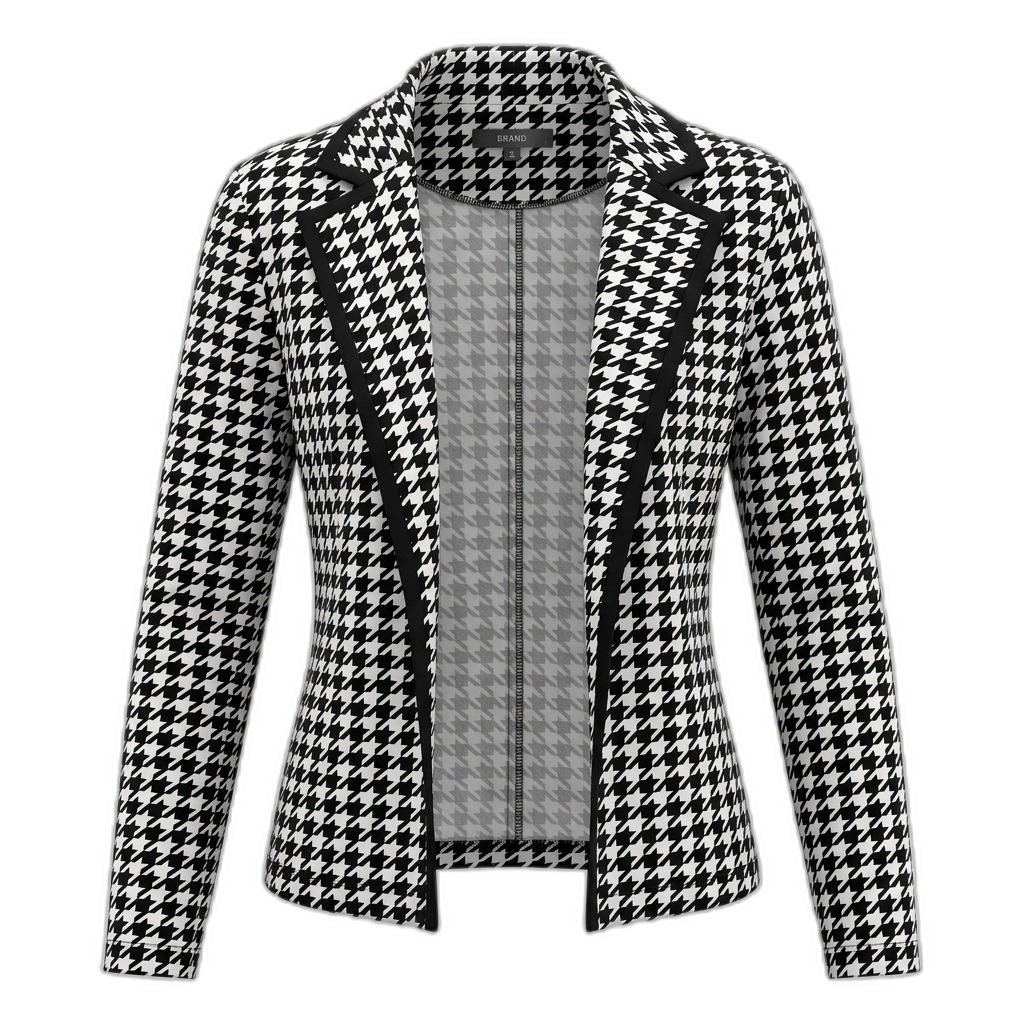 Women's Houndstooth Pattern Blazer