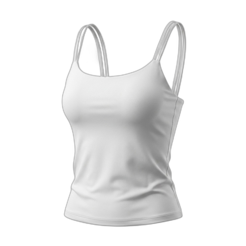 Women's White Double Strap Tank Top