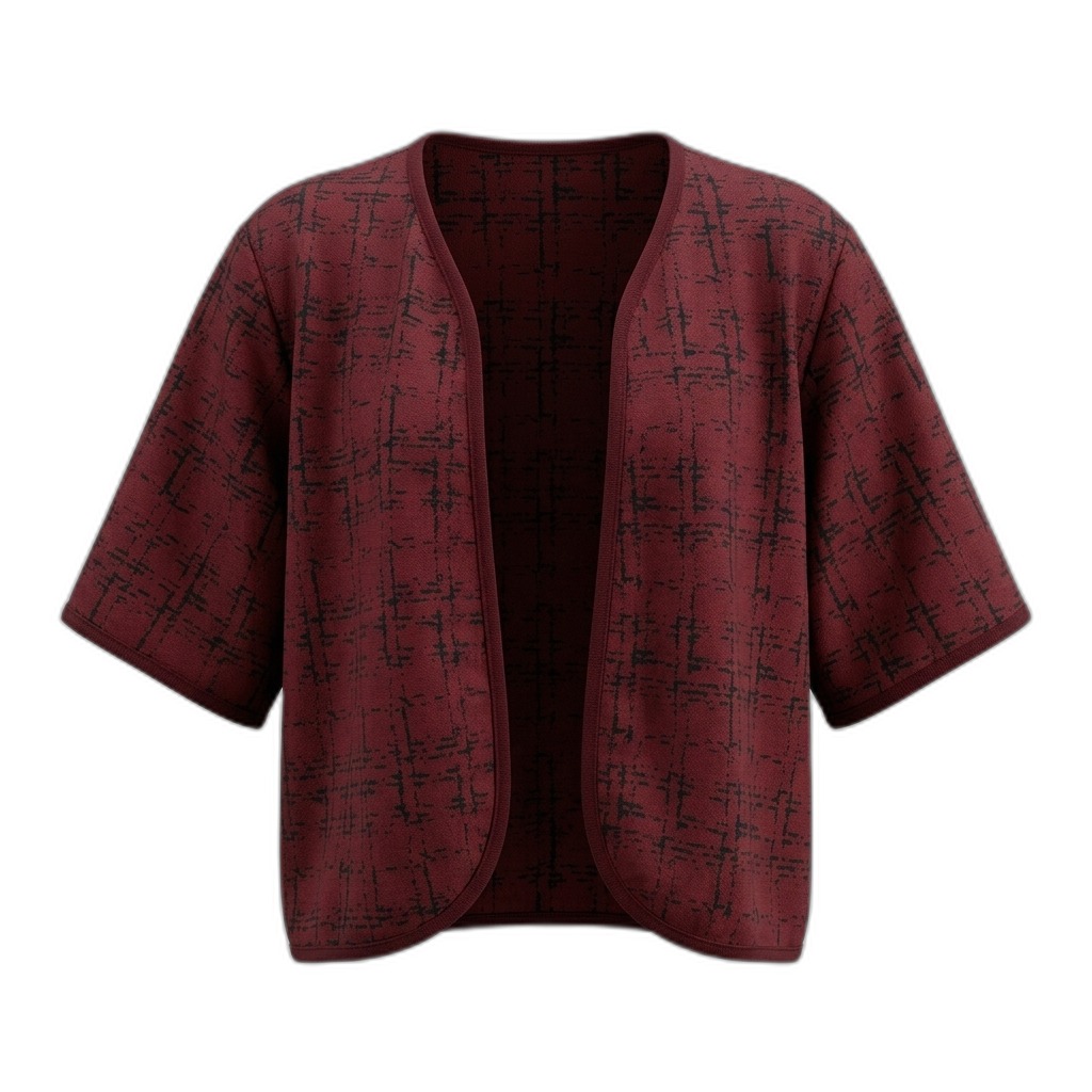 Women's Plaid Short Sleeve Cardigan