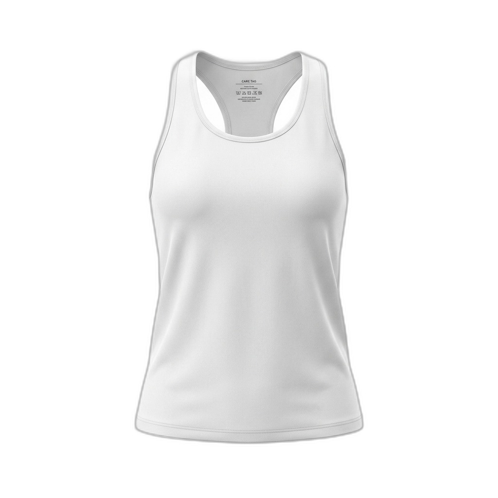 Women's White Racerback Tank Top