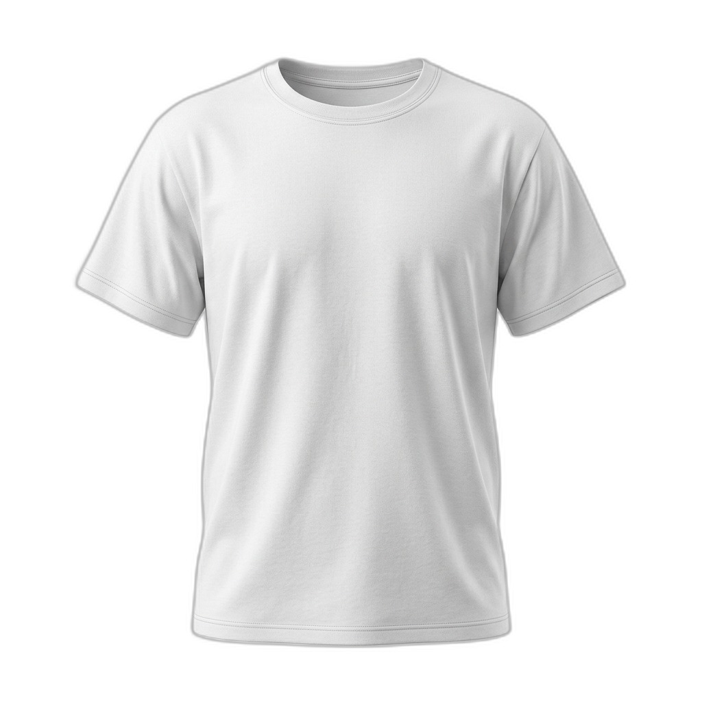 Men's Plain White Crew Neck T-Shirt