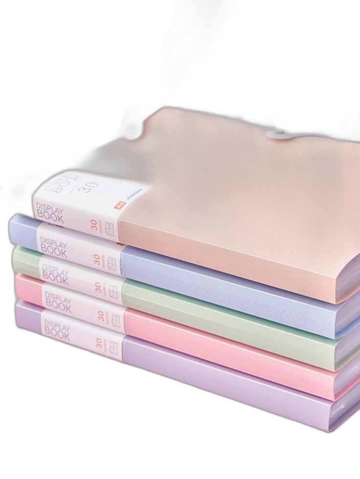 Pastel A4 Display Book File Folder 30 Pockets