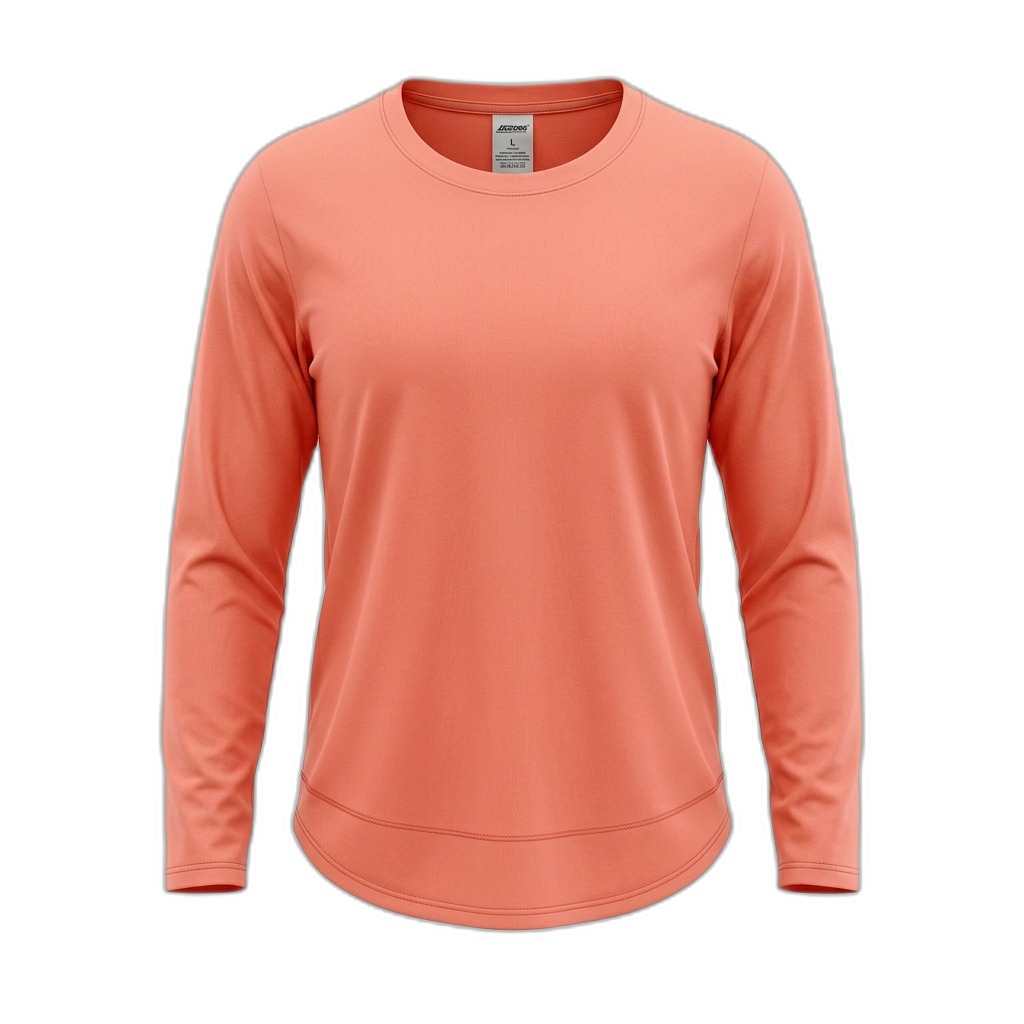 Women's Peach Long Sleeve T-Shirt