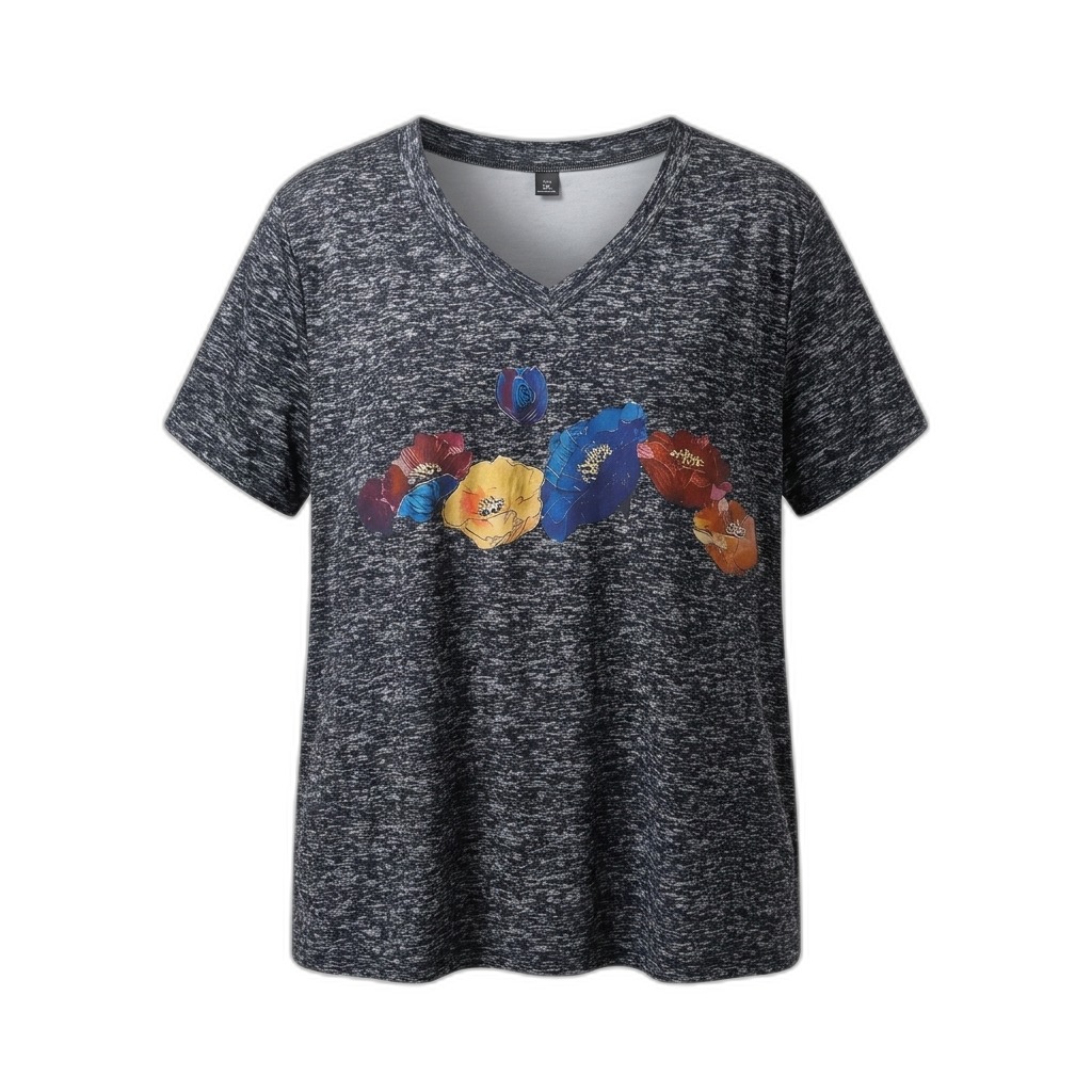 Women's Floral V-Neck T-Shirt | Casual Wear