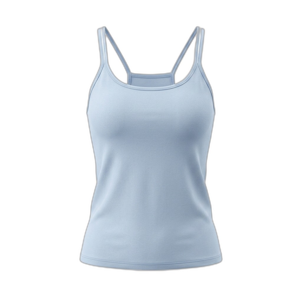 Women's Light Blue Strappy Racerback Tank Top