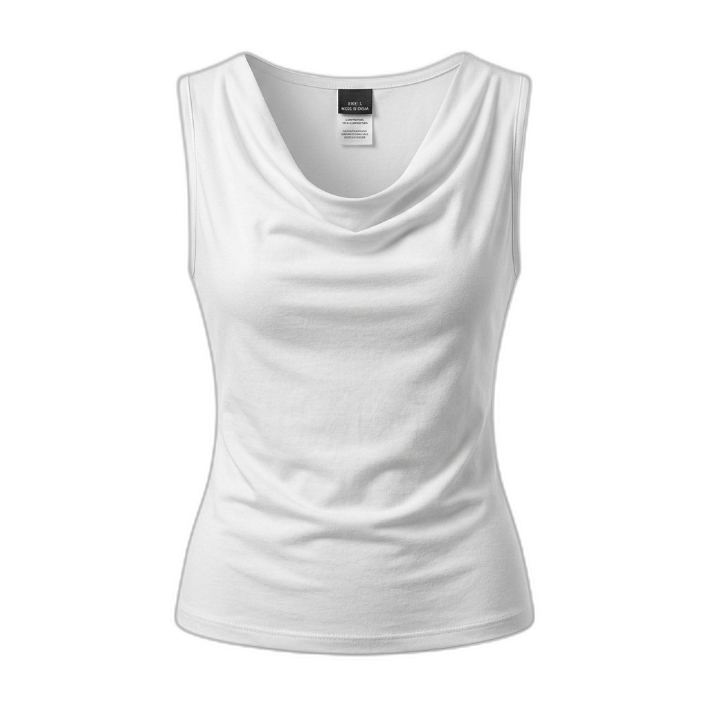 Women's Sleeveless Cowl Neck Cotton Top