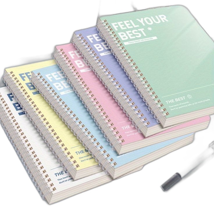 Pastel Feel Your Best Spiral Notebooks Set