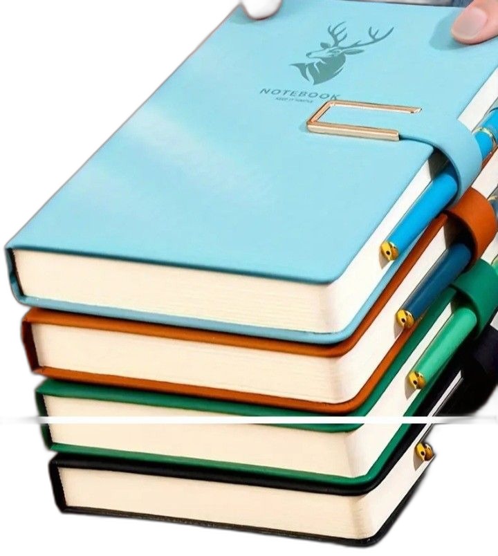 Deer Logo Notebooks with Pen Set, 4 Pack