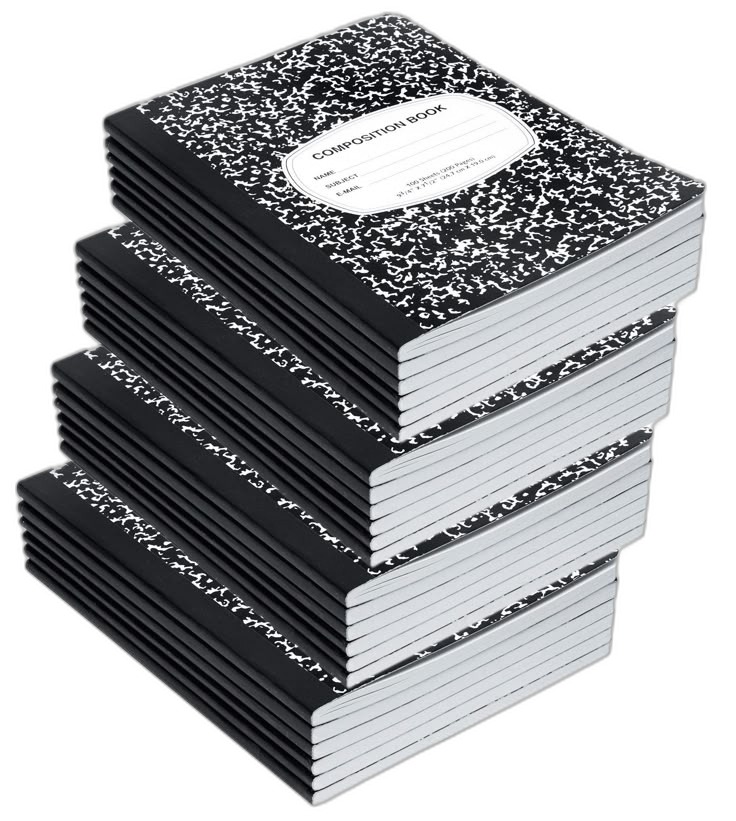 Composition Notebooks 12 Pack - Wide Ruled