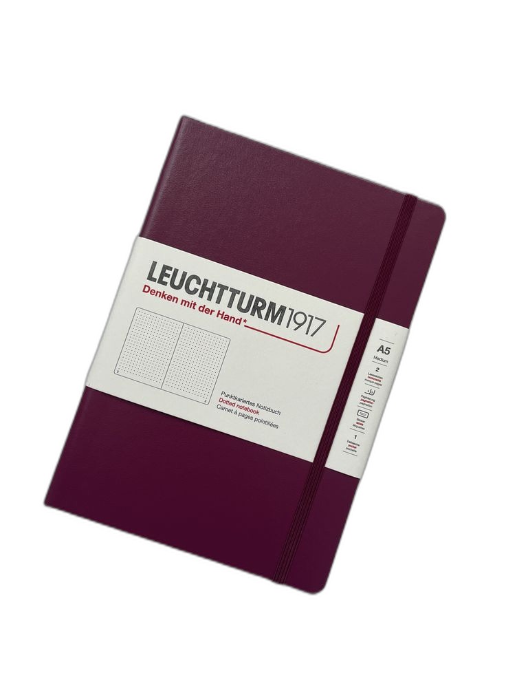 Leuchtturm1917 A5 Dotted Notebook Maroon