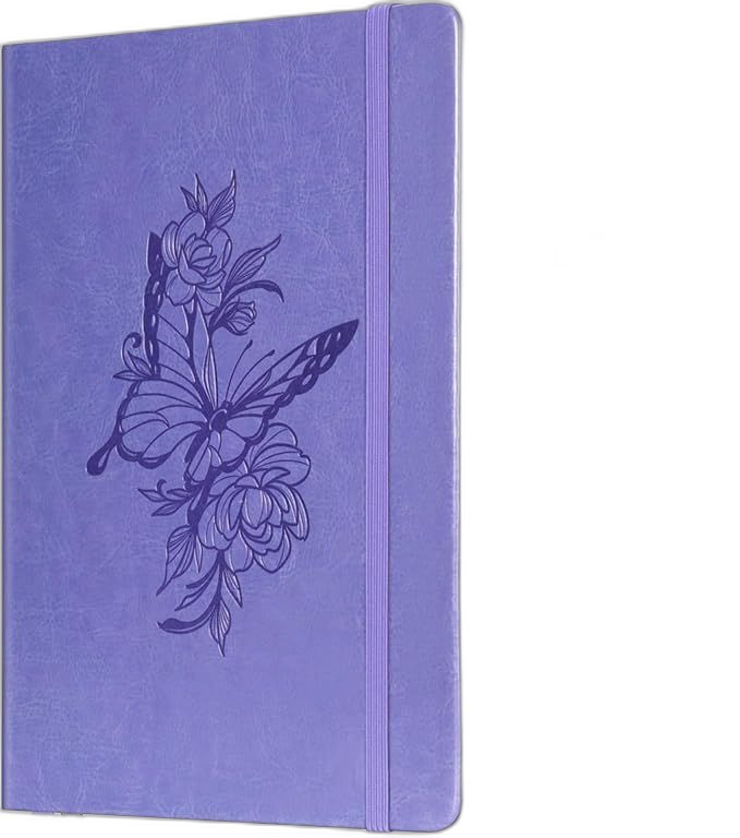 Purple Butterfly Embossed Journal Notebook