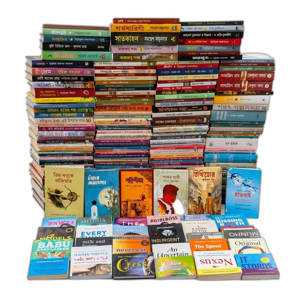 Large Assorted Bengali & English Books Collection