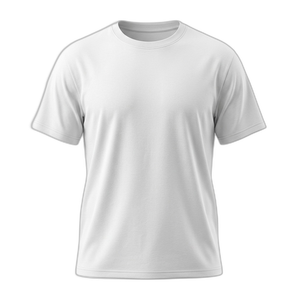 Men's Plain White T-Shirt | Classic Round Neck