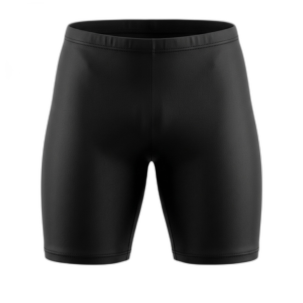 Men's Black Compression Athletic Shorts