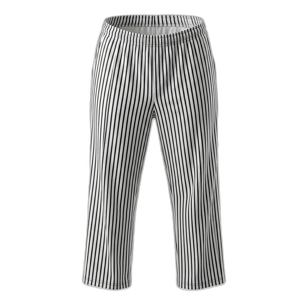 Women's Black & White Vertical Stripe Pants