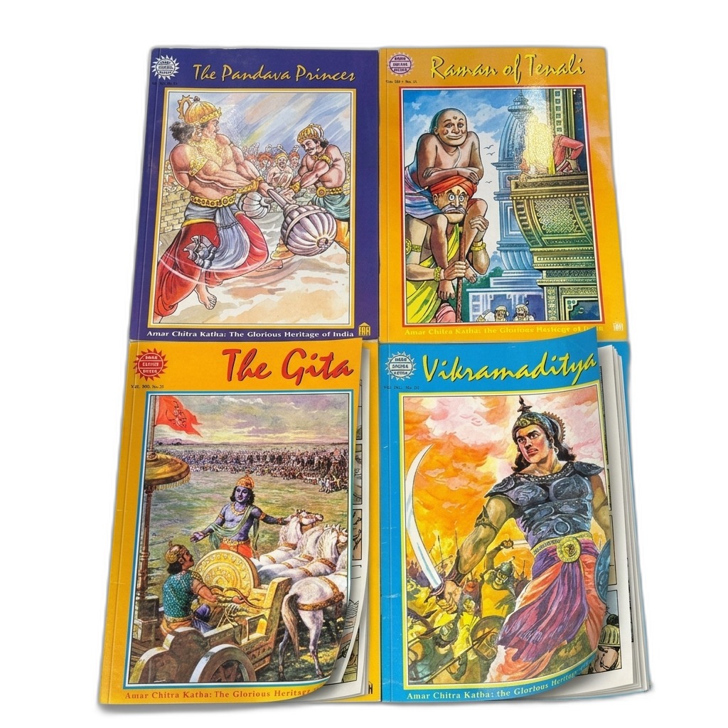 Amar Chitra Katha Set of 4 Comic Books