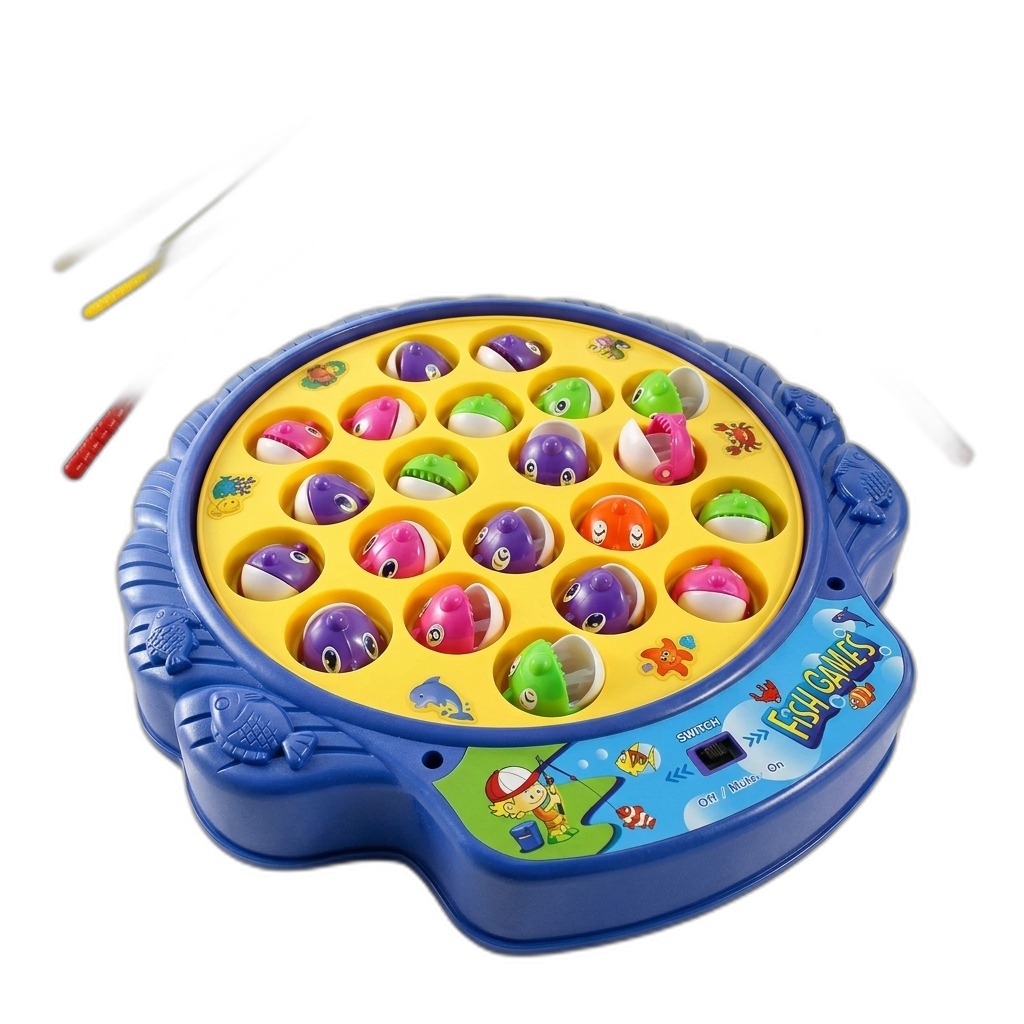 Magnetic Fishing Game Toy with Music for Kids