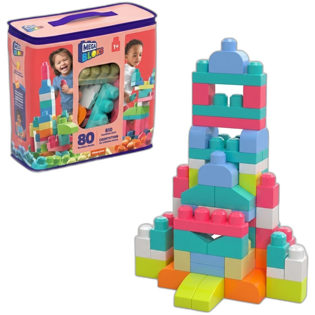 Mega Bloks 80-Piece Building Blocks for Toddlers