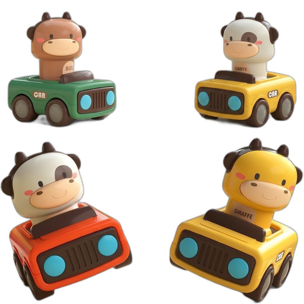 Push & Go Animal Car Toy Set for Kids