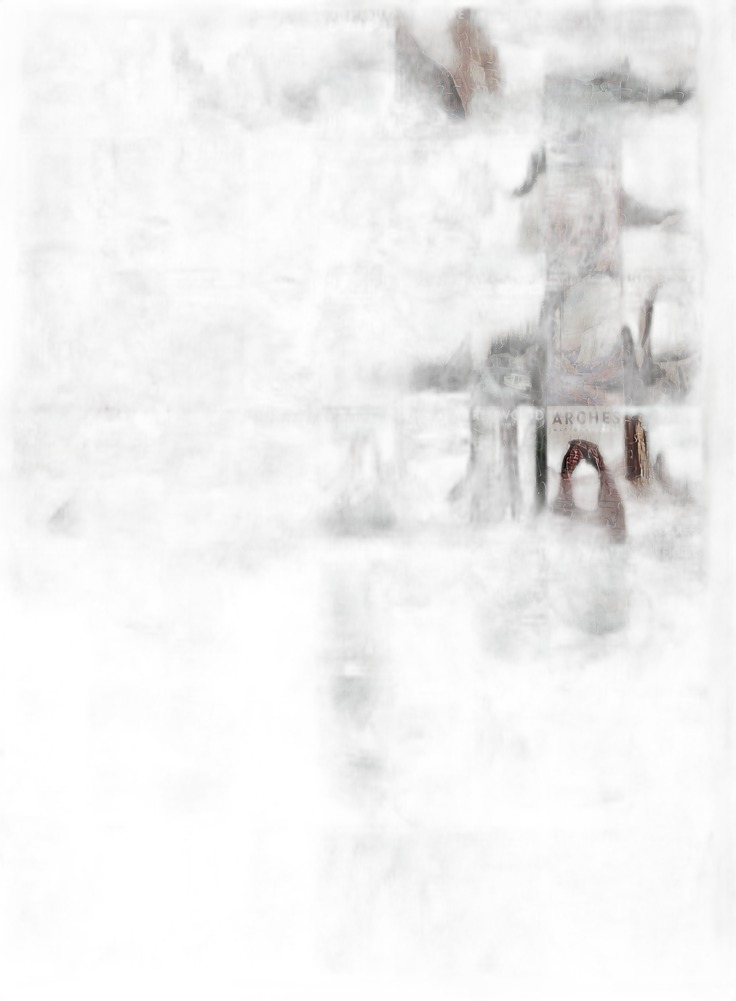 Abstract Faded Figures Wall Art Print