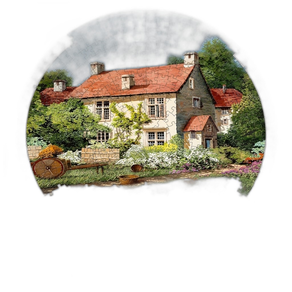 Countryside House & Garden Jigsaw Puzzle
