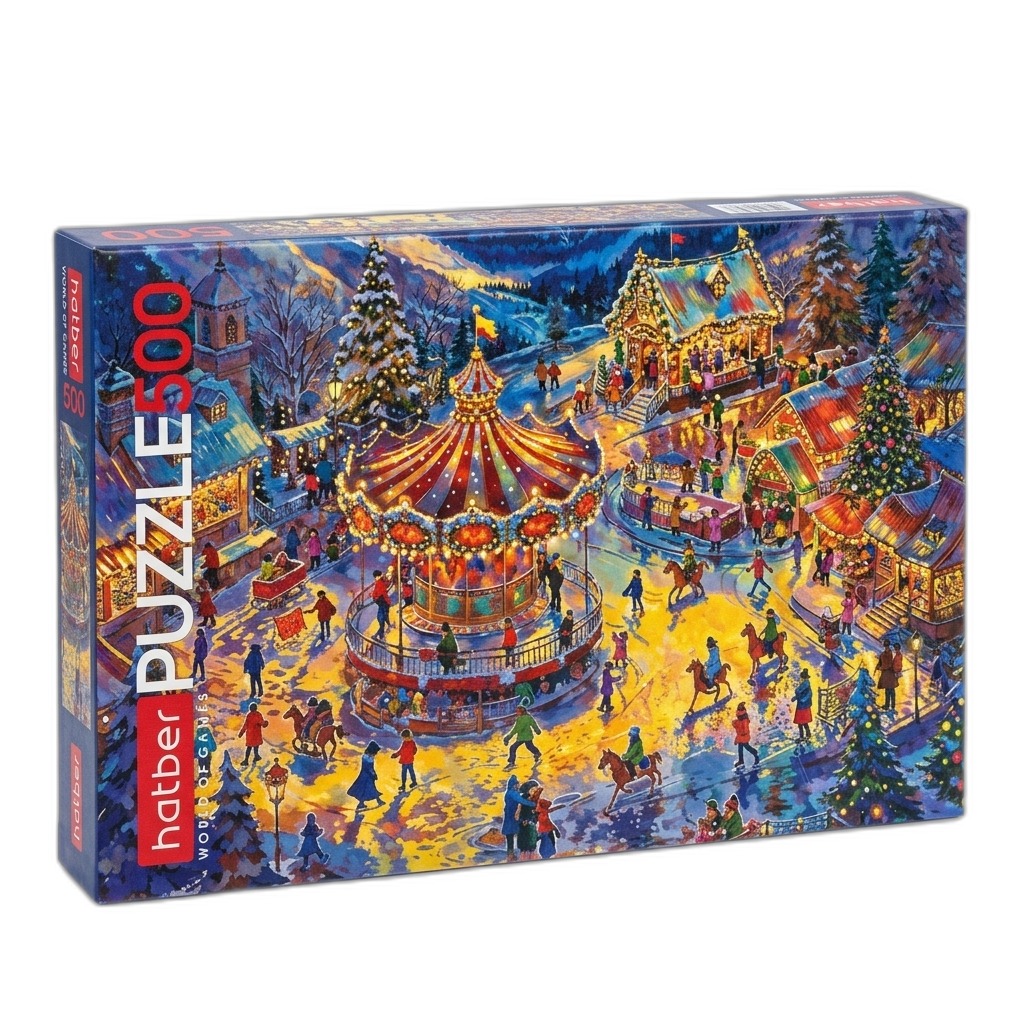 Hatber 500 Piece Christmas Market Jigsaw Puzzle