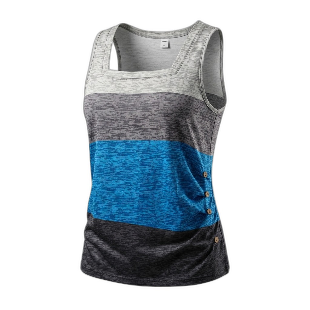 Women's Striped Square Neck Tank Top
