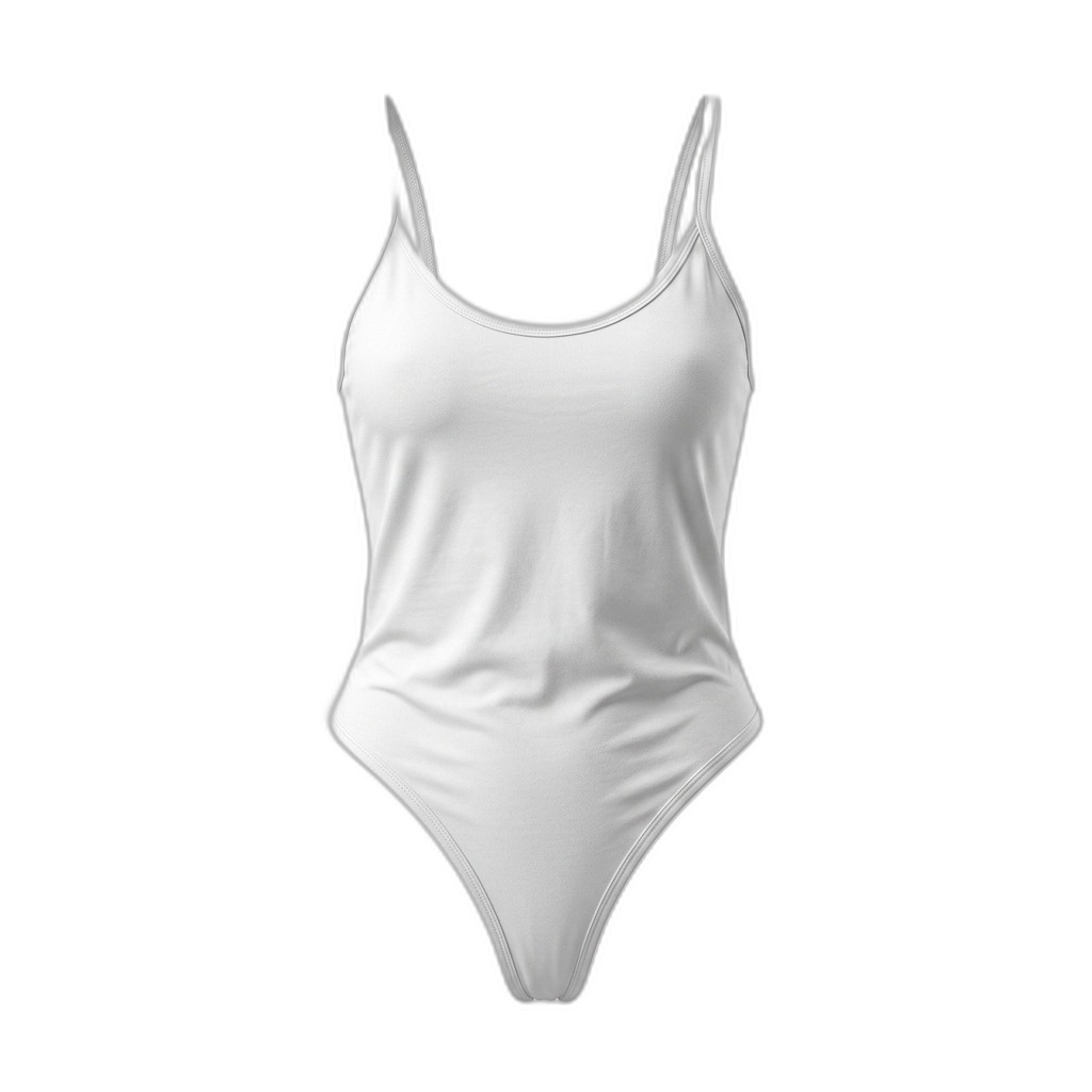Women's White Sleeveless Bodysuit