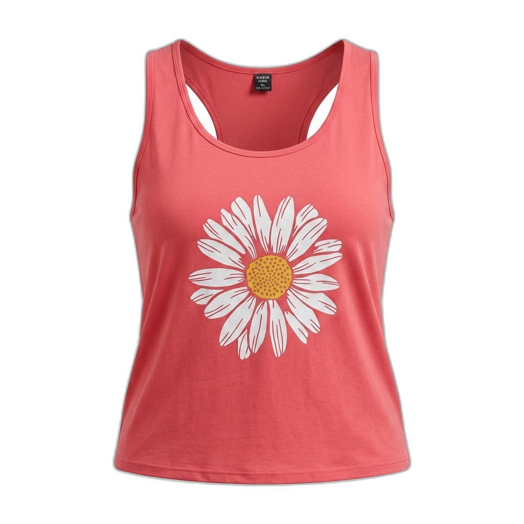 Women's Daisy Graphic Racerback Tank Top