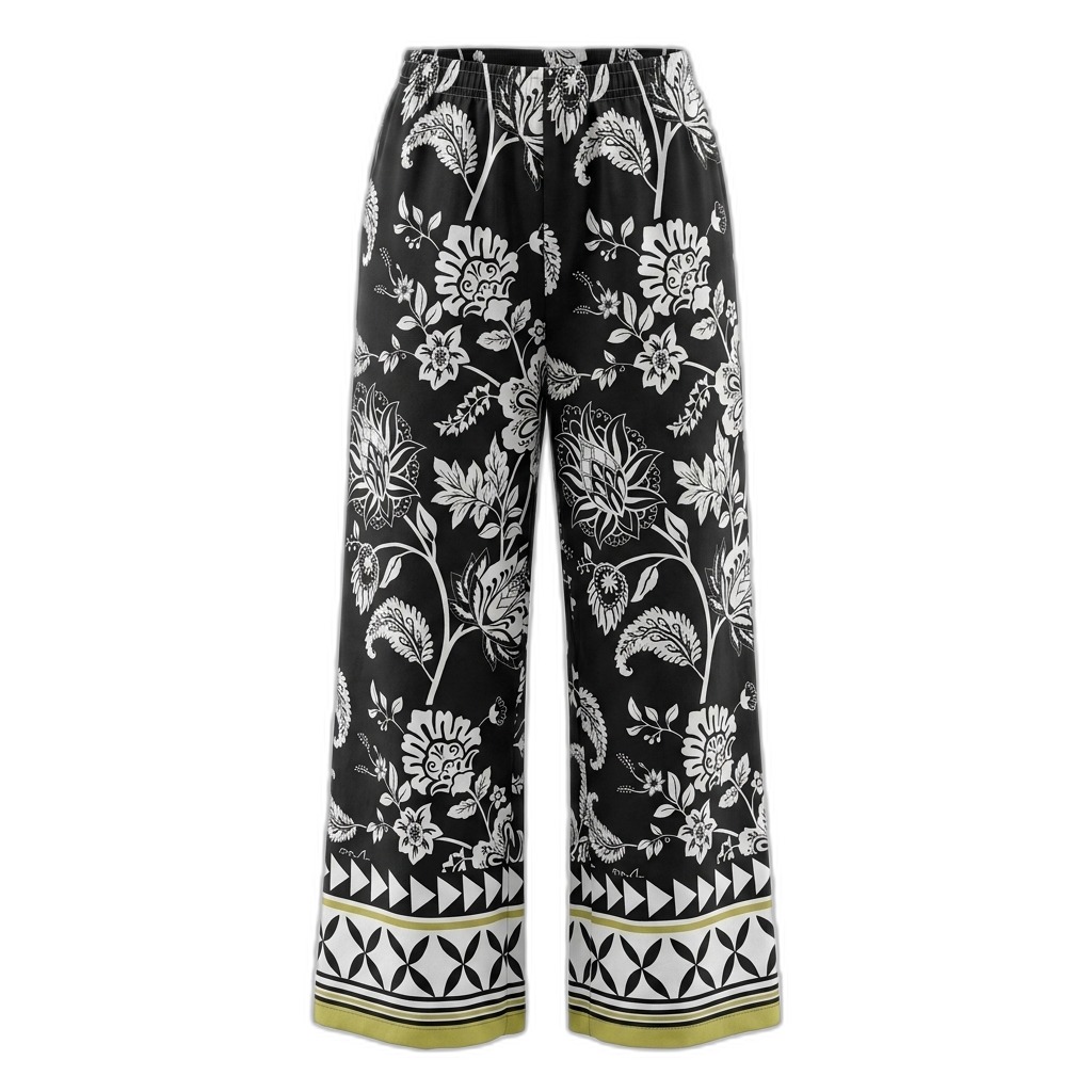 Women's Floral Print Wide-Leg Palazzo Pants