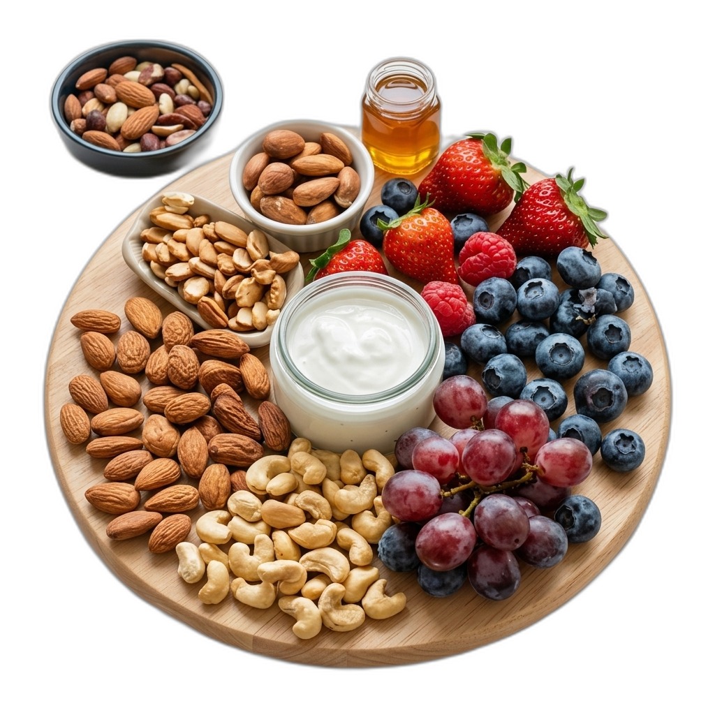 Healthy Nuts, Fruits & Yogurt Platter
