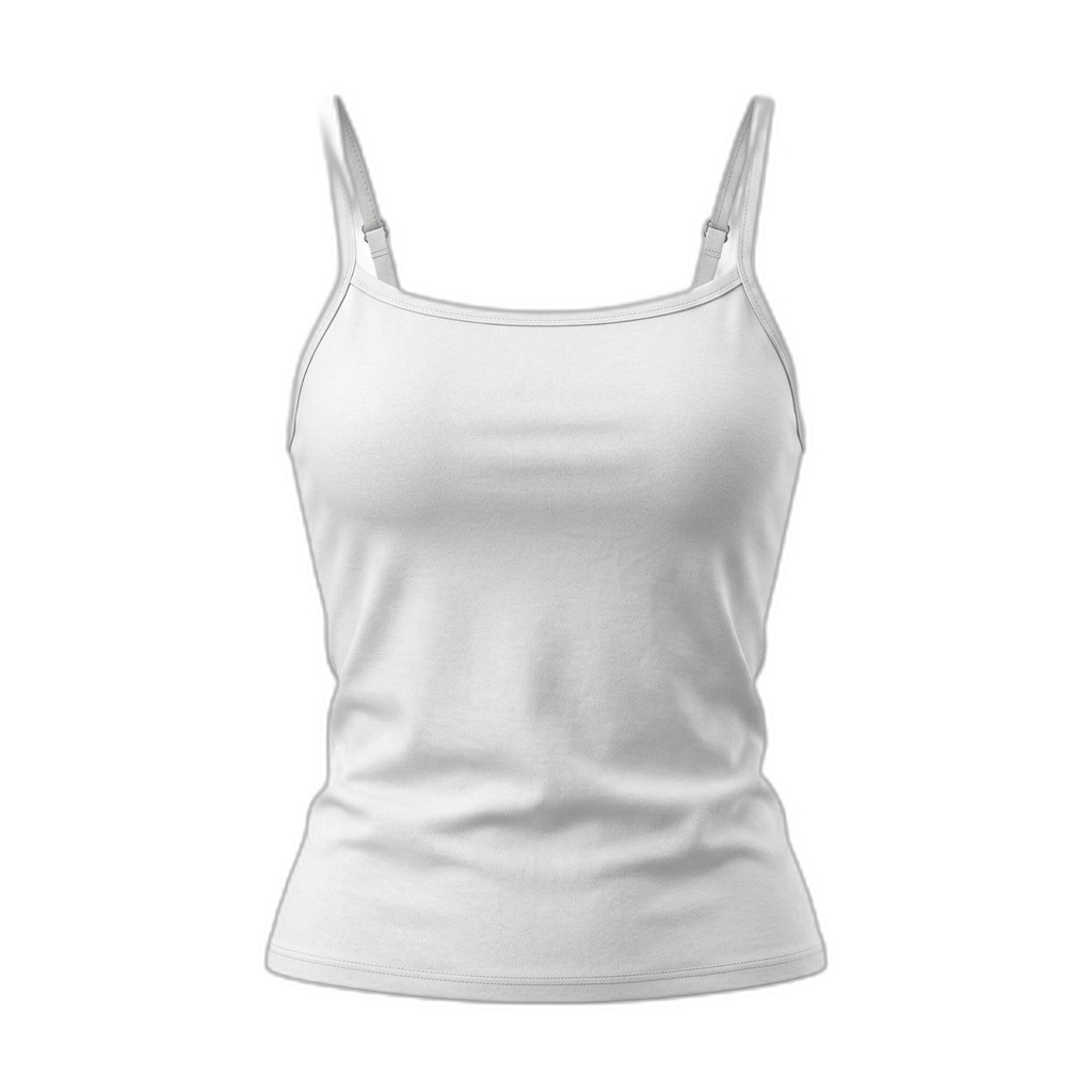 White Women's Adjustable Strap Camisole Tank Top