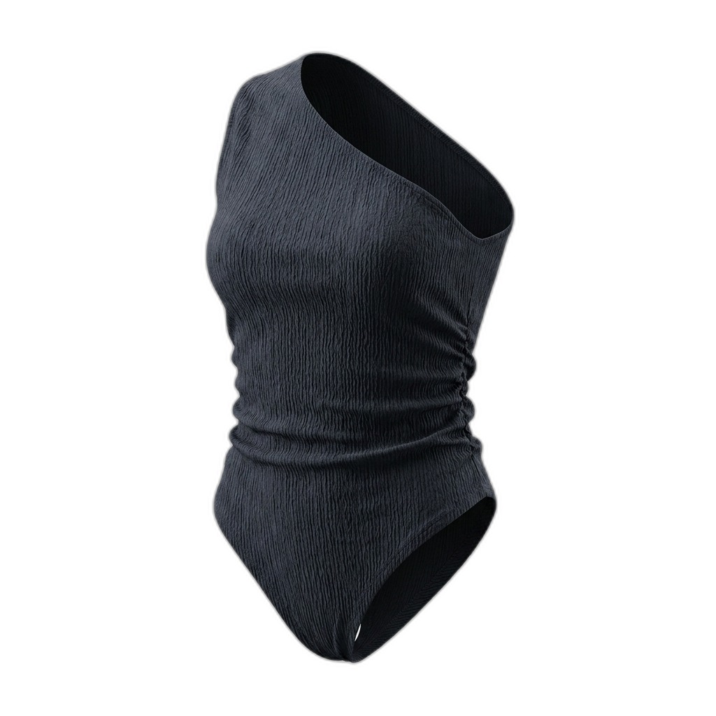 Women's One Shoulder Textured Bodysuit