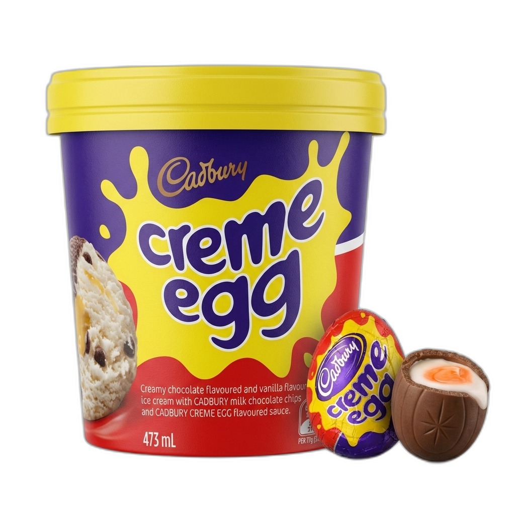 Cadbury Creme Egg Ice Cream Tub 473mL