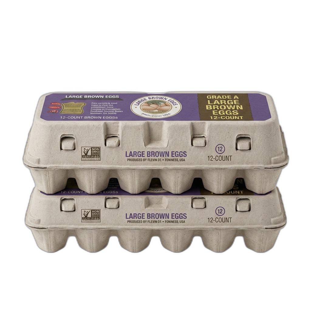 Large Brown Eggs 2-Pack (24 Eggs) Non-GMO