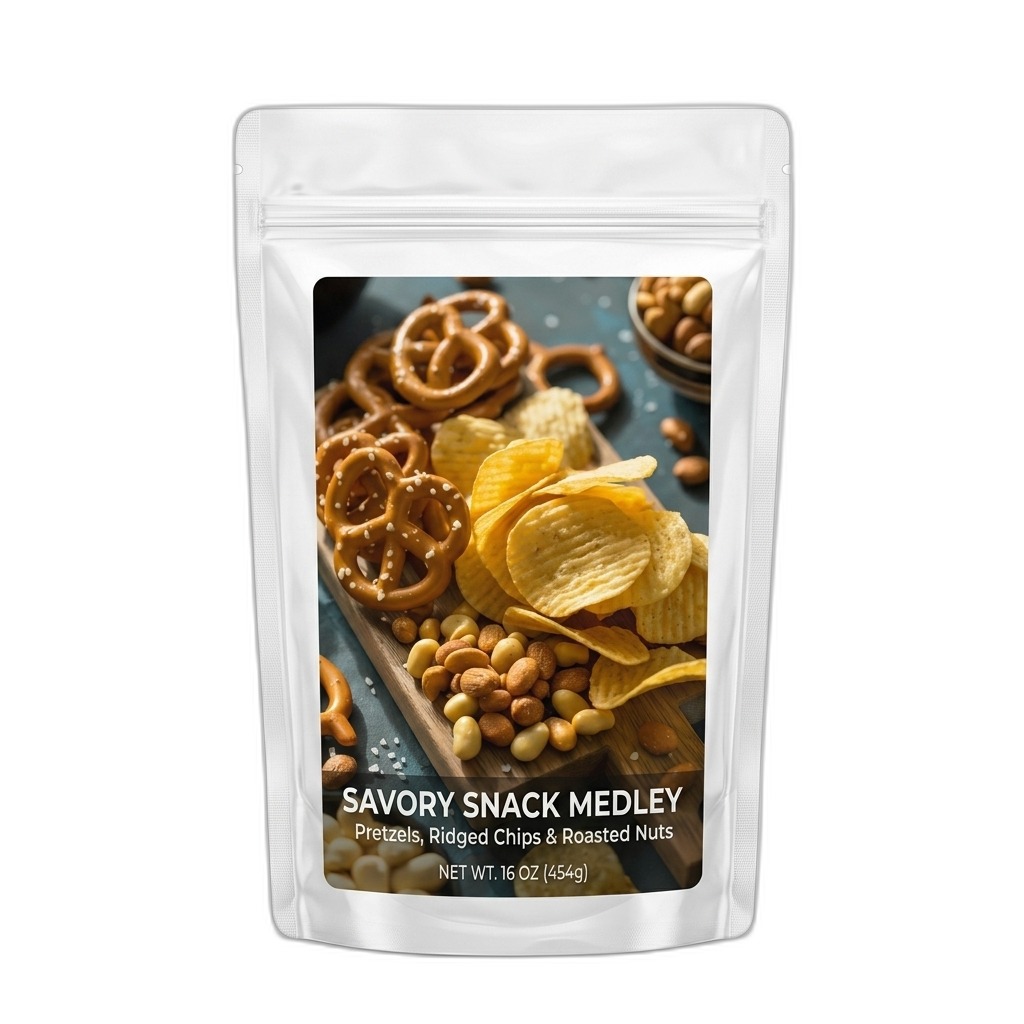 Savory Snack Medley | Pretzels, Chips, Nuts