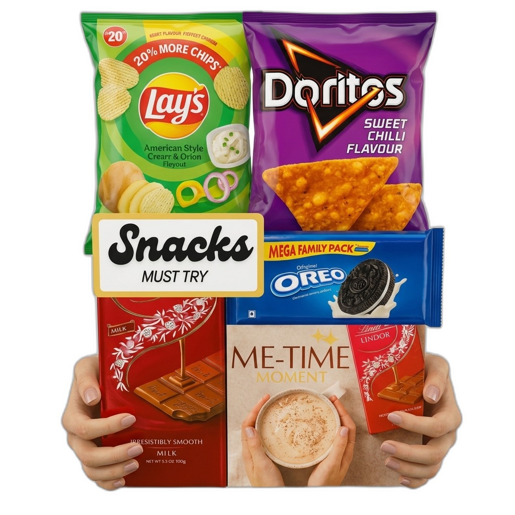 Premium Snack Box: Chips, Biscuits & Chocolates