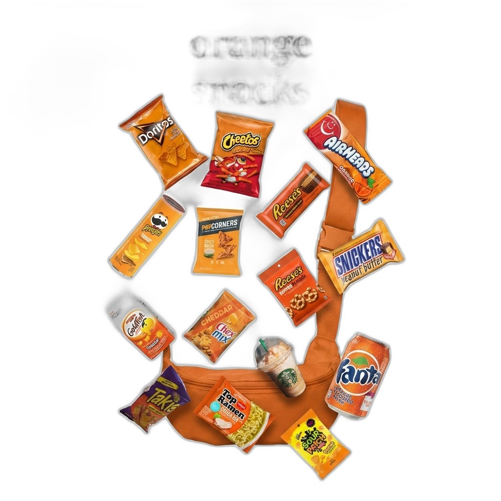 Orange Snacks Variety Pack & Fanny Pack