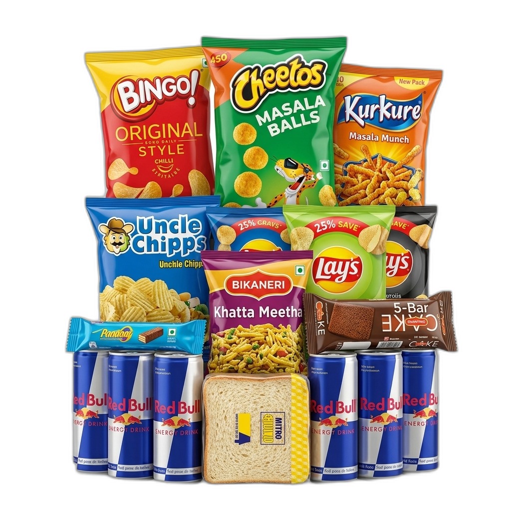 Snack & Drink Variety Pack | Chips, Red Bull & More